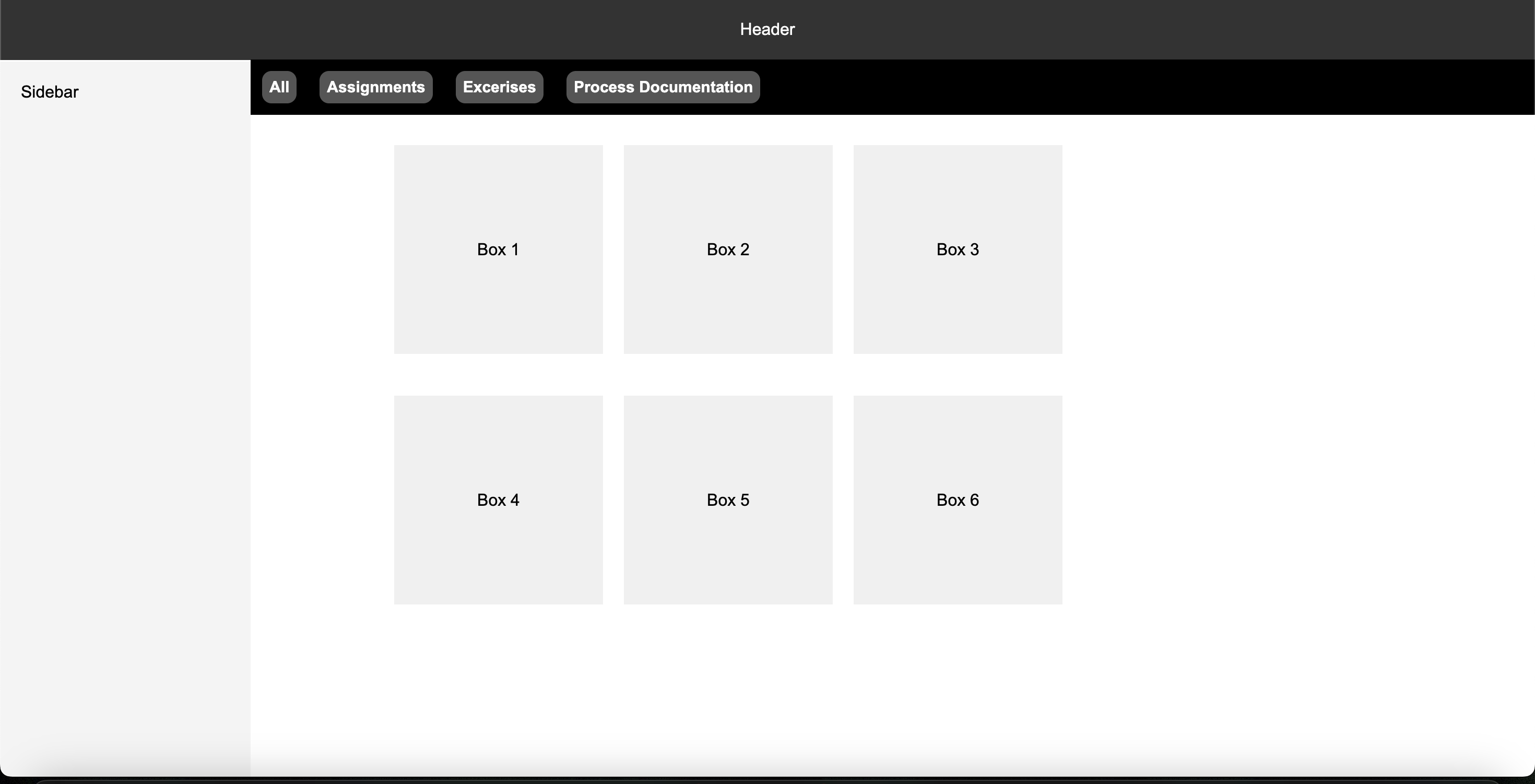 Basic layout of assignments